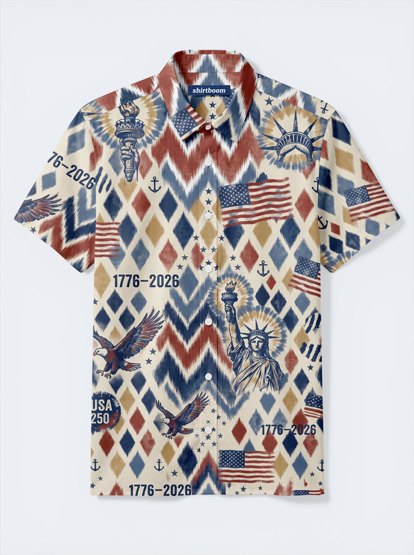 Maverick Torch Ikat Classic America 250 Hawaiian Shirt for Men