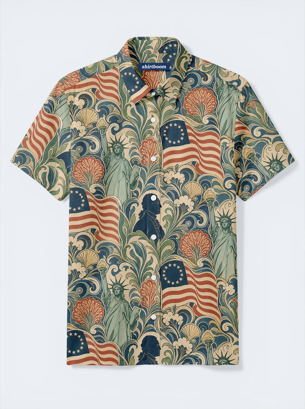 Betsy Torch Portrait Classic America 250 Hawaiian Shirt for Men