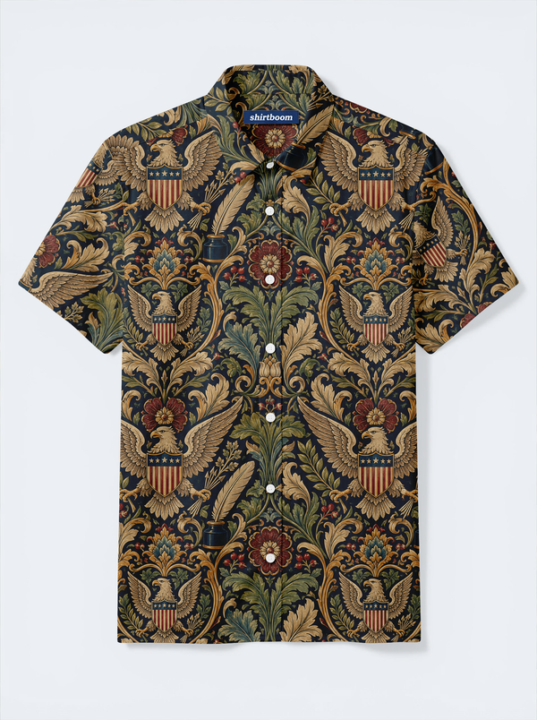 Quill Eagle Crest Classic America 250 Hawaiian Shirt for Men