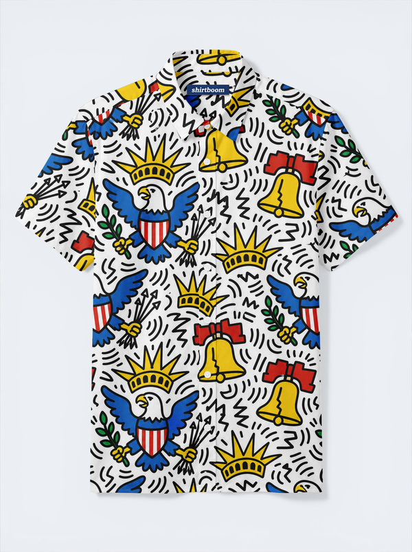 Crown Bell Eagle Classic America 250 Hawaiian Shirt for Men