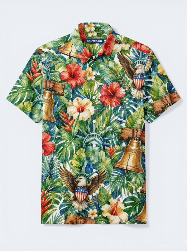 Crown Eagle Bloom Classic America 250 Hawaiian Shirt for Men