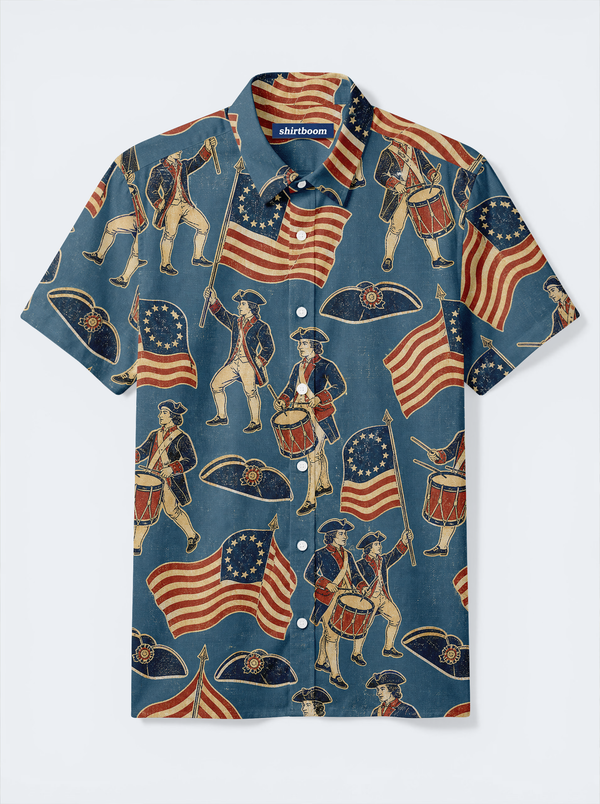 Drummer Flag March Classic America 250 Hawaiian Shirt for Men
