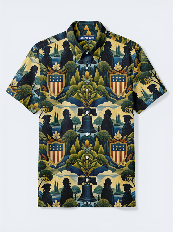 Harbor Bell Shield Classic America 250 Hawaiian Shirt for Men