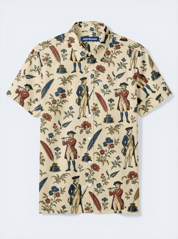 Minuteman Quill March Classic America 250 Hawaiian Shirt for Men