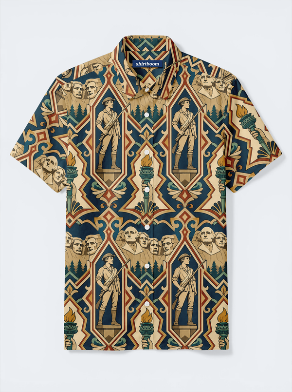 Monument Torch Guard Classic America 250 Hawaiian Shirt for Men