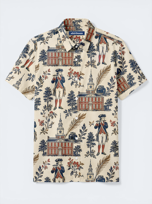 Quill Hall March Classic America 250 Hawaiian Shirt for Men