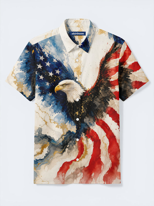 Marble Eagle Banner Classic America 250 Hawaiian Shirt for Men