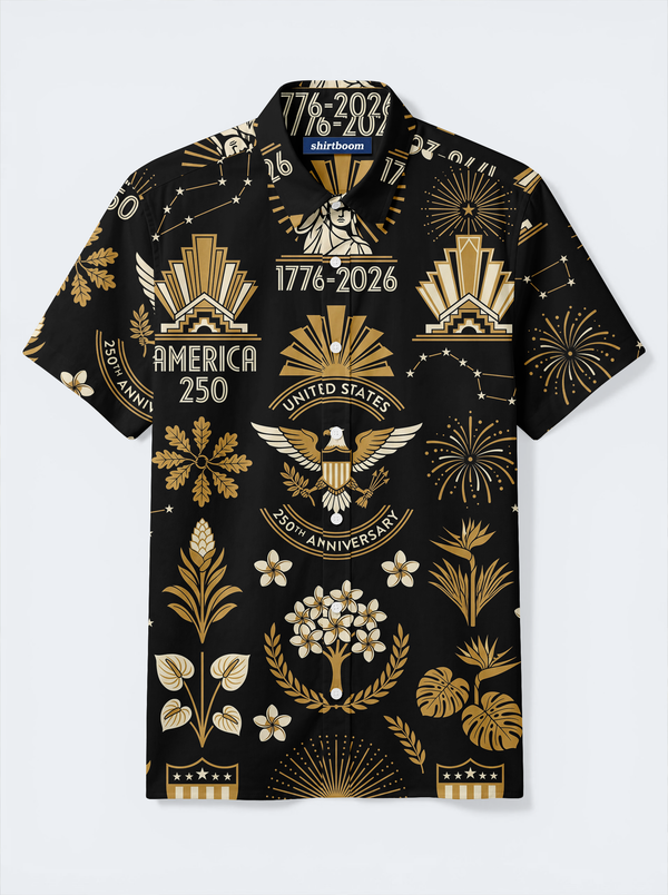 Onyx Deco Aerie Classic America 250 Hawaiian Shirt for Men