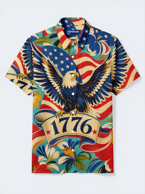 Rose Eagle Banner Classic America 250 Hawaiian Shirt for Men
