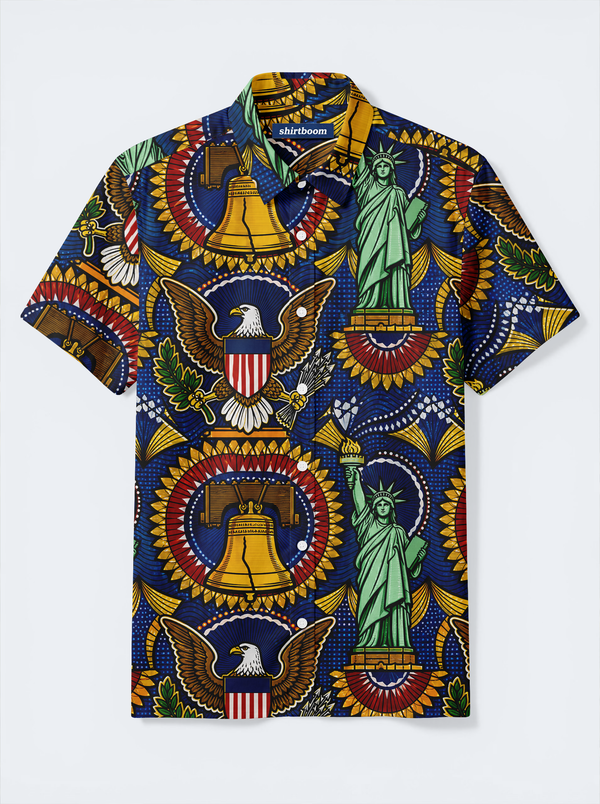 Midnight Bell Eagle Classic America 250 Hawaiian Shirt for Men