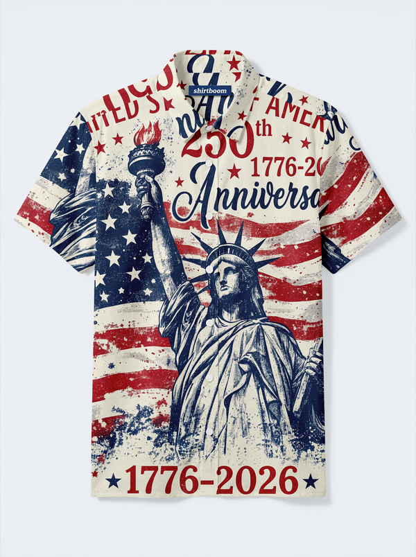 Helios Torch Banner Classic America 250 Hawaiian Shirt for Men