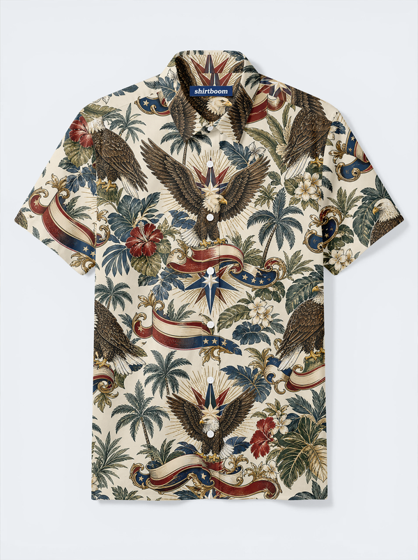 Ribbon Eagle Burst Classic America 250 Hawaiian Shirt for Men