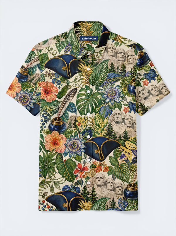Rushmore Quill Garden Classic America 250 Hawaiian Shirt for Men