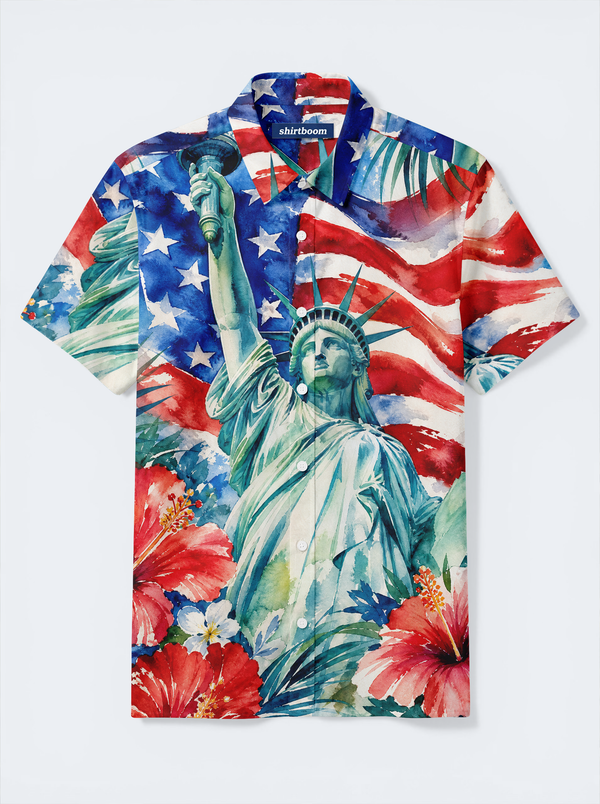 Torch Flag Bloom Classic America 250 Hawaiian Shirt for Men