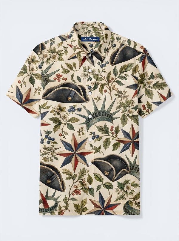 Tricorn Crown Burst Classic America 250 Hawaiian Shirt for Men