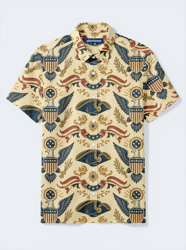 Tricorn Eagle Banner Classic America 250 Hawaiian Shirt for Men